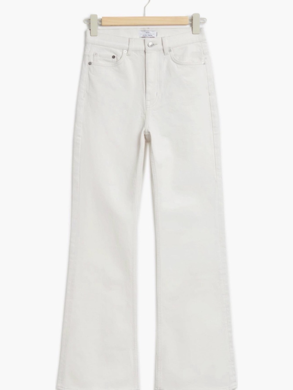 & Other Stories White High-Rise Wide-Leg Jeans